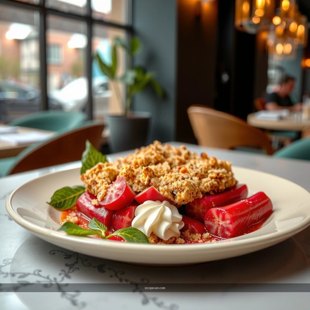 Ingredients - rhubarb crumble recipe