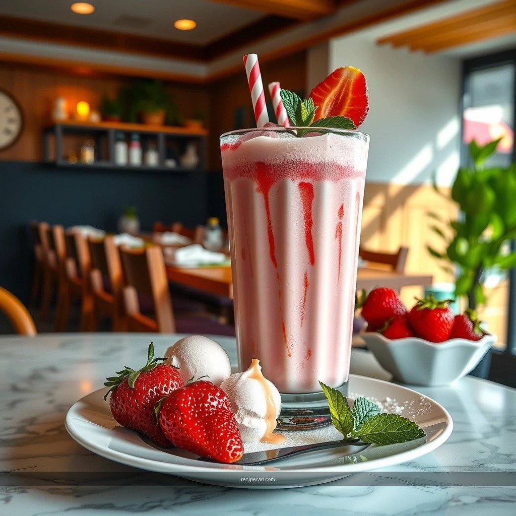 Ingredients - strawberry milkshake recipe with strawberry ice cream