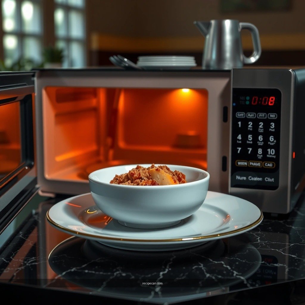 Ingredients - apple crumble recipe in microwave