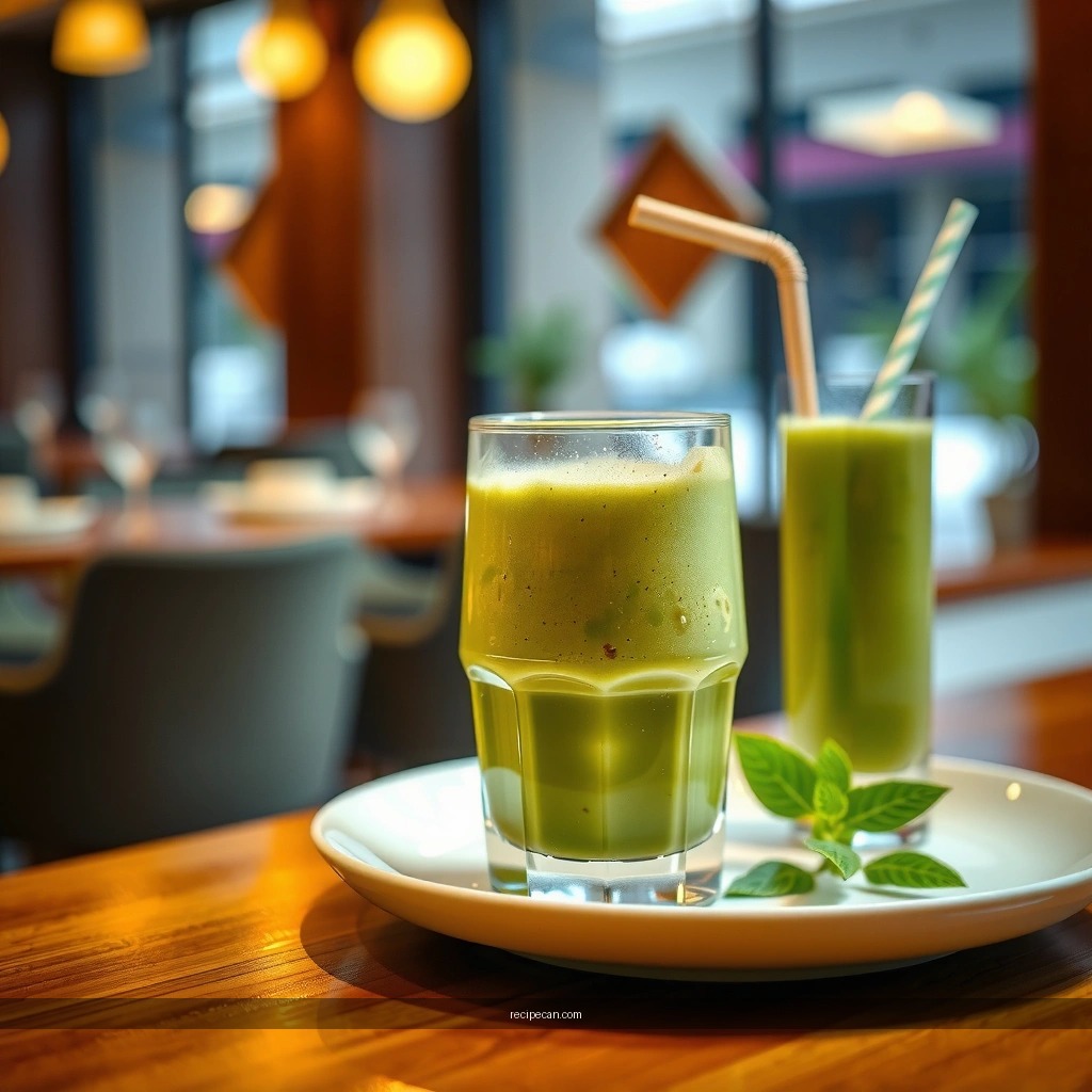 Ingredients - matcha green tea smoothie recipe