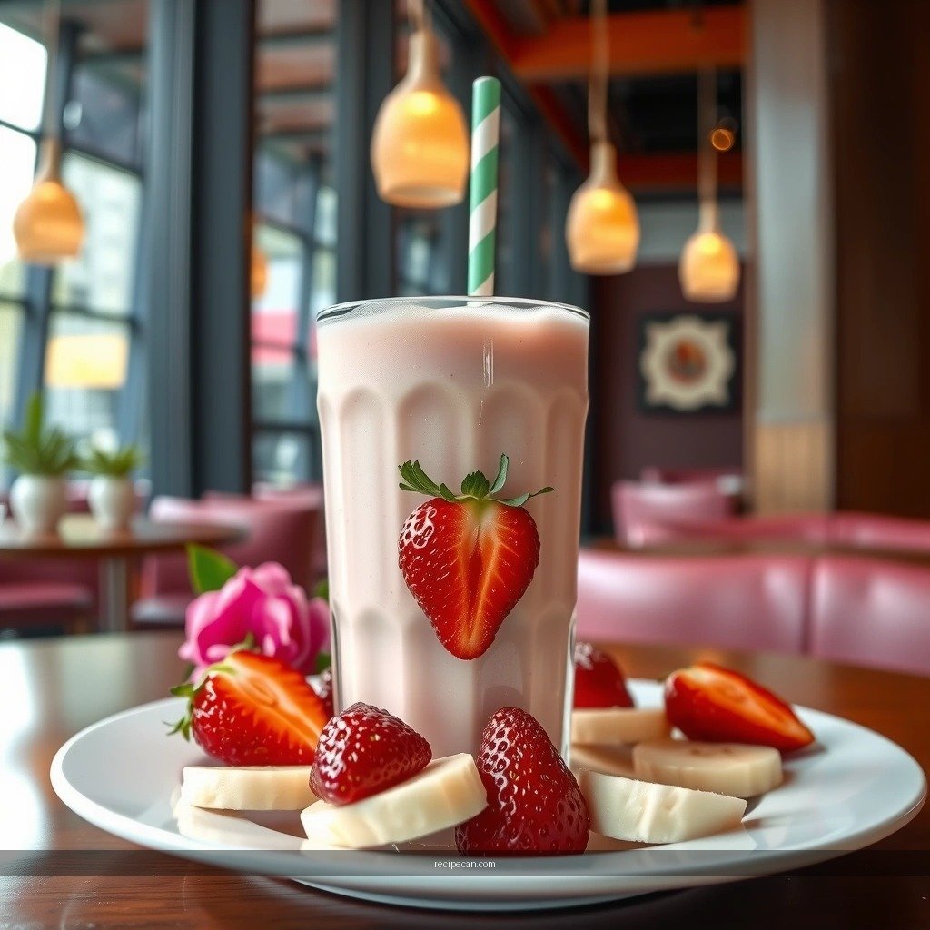 Instructions - strawberry and banana milkshake recipe