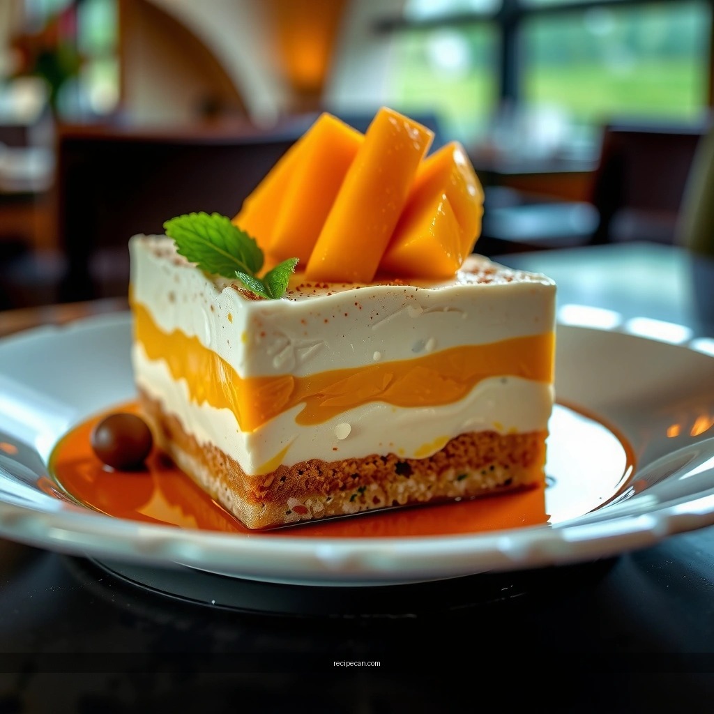 Mango Cream Layer - mango tiramisu recipe