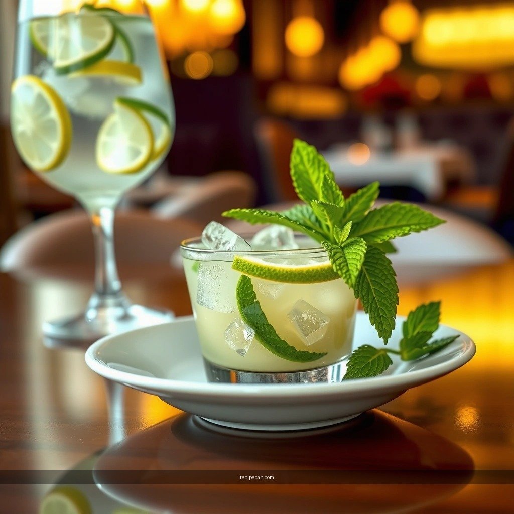 Mint and Lime - ouzo mojito recipe