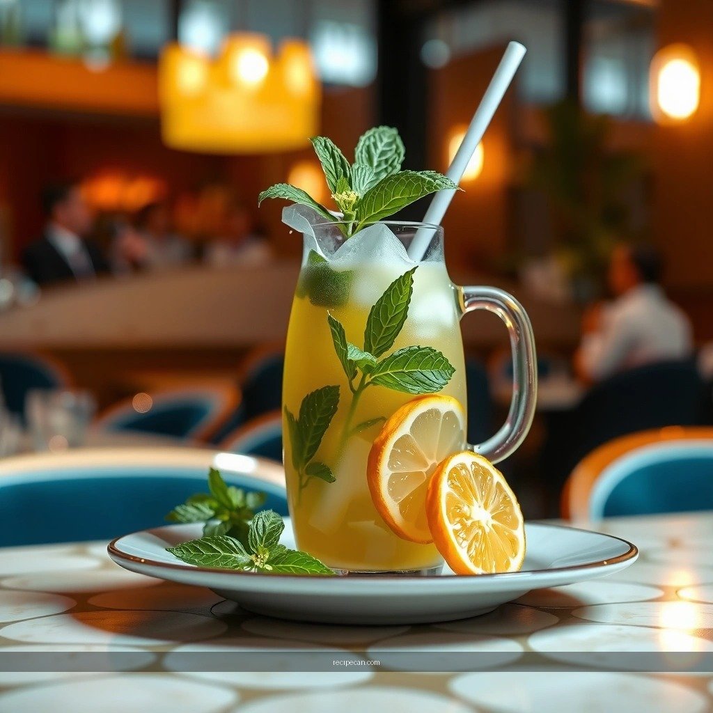 Mint and Lime - pitcher of mojitos recipe