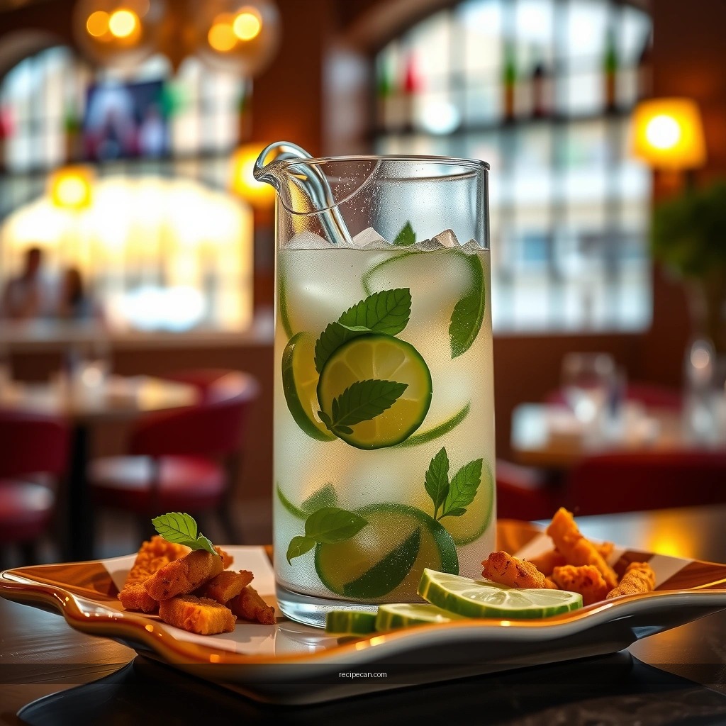 Mint and Lime - mojito recipe pitcher