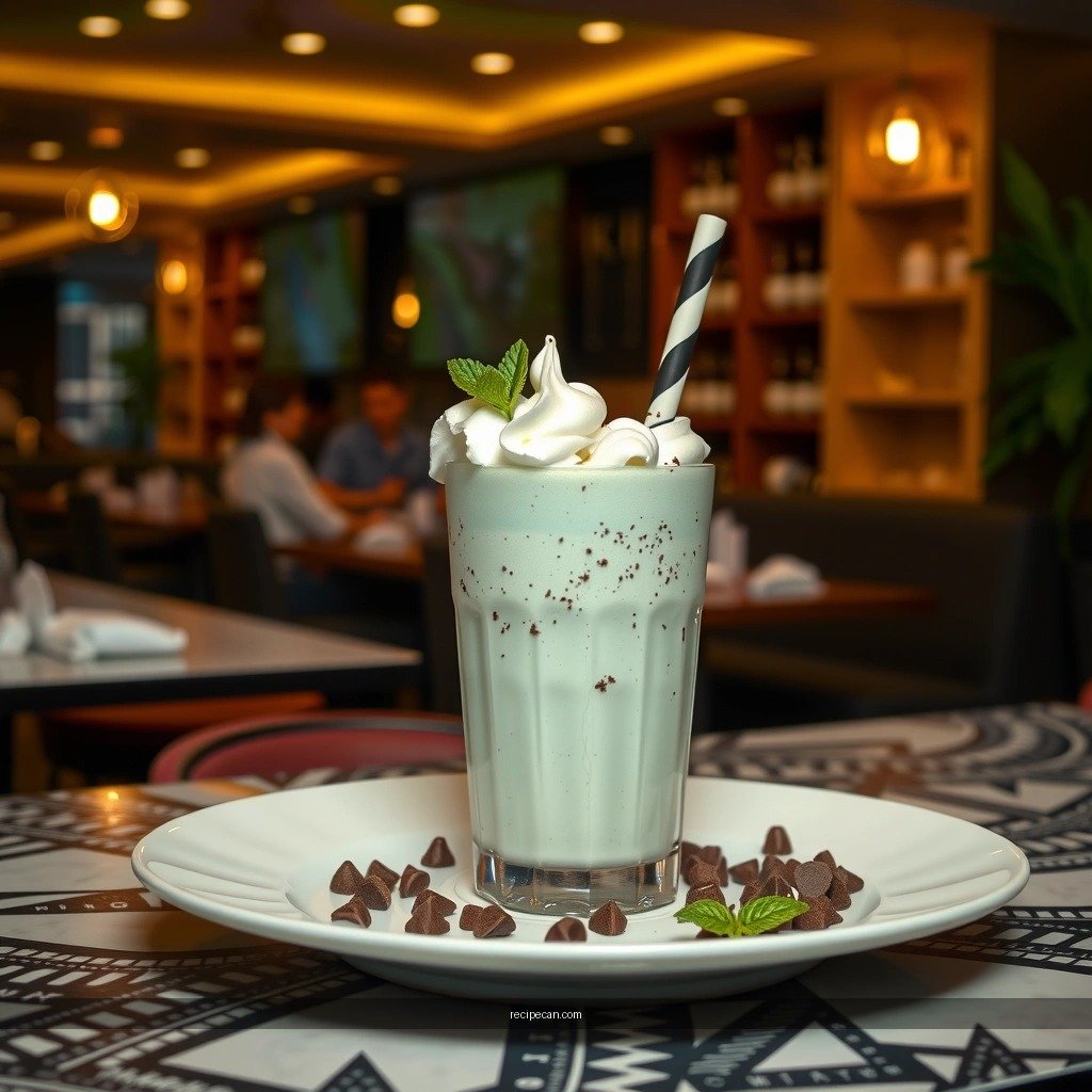 Mint Chocolate Chip Milkshake - recipe for mint chocolate chip milkshake