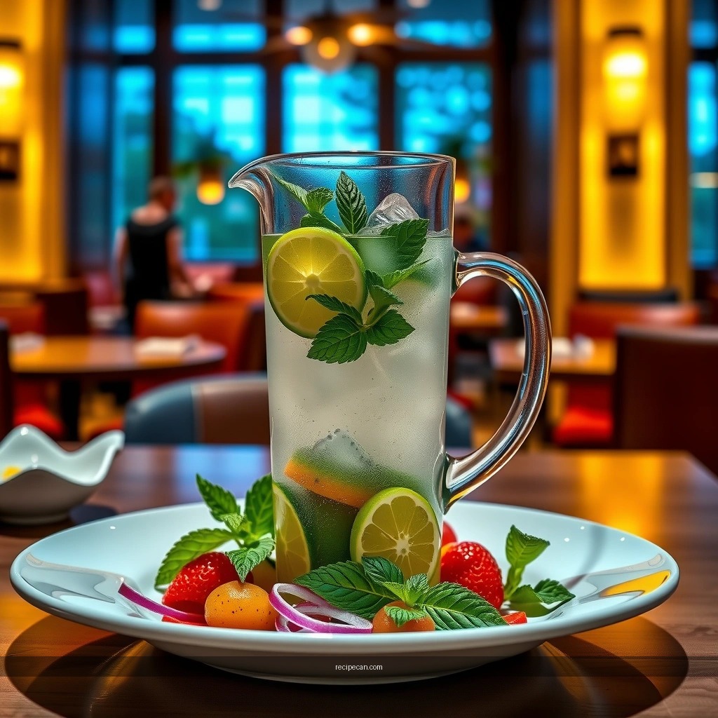 Mint-Lime Flavor - mojito cocktail pitcher recipe