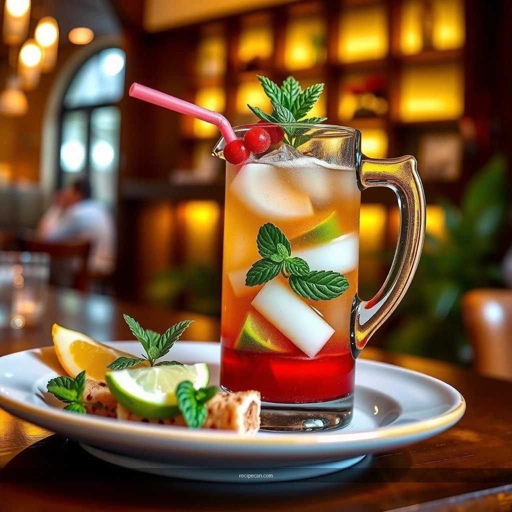 Mojito - pitcher of mojito recipe with simple syrup