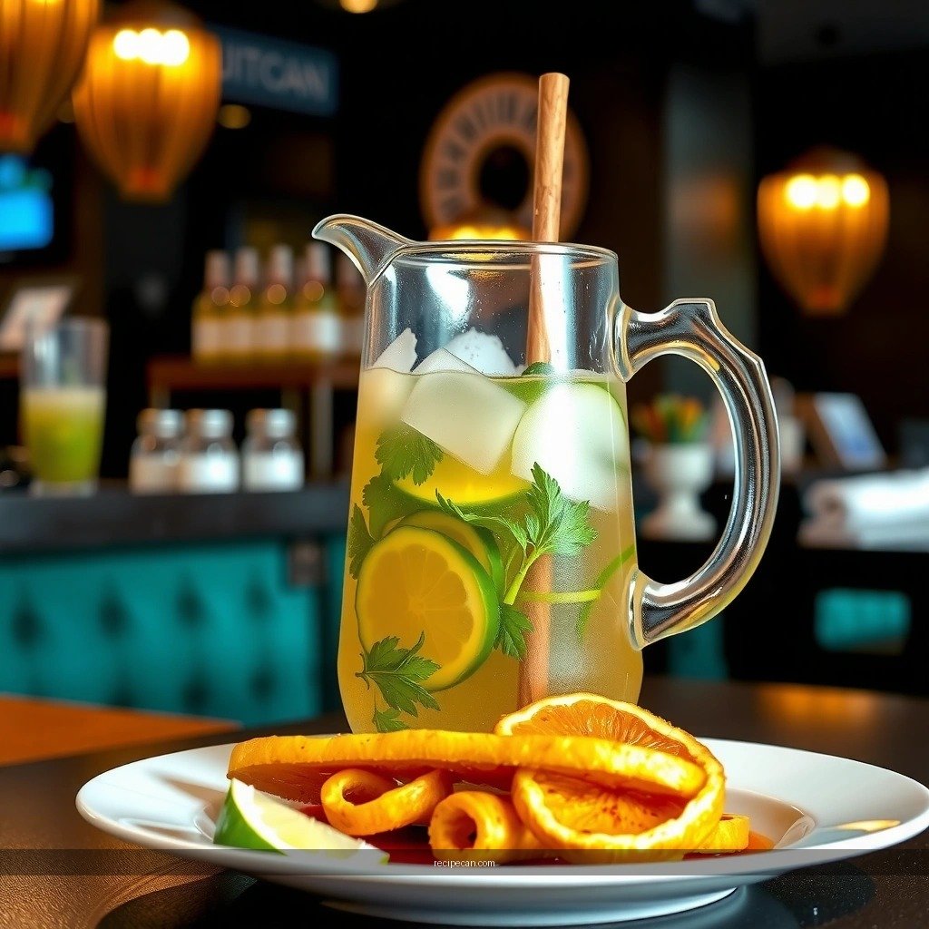 Mojito - pitcher of mojito recipe with simple syrup