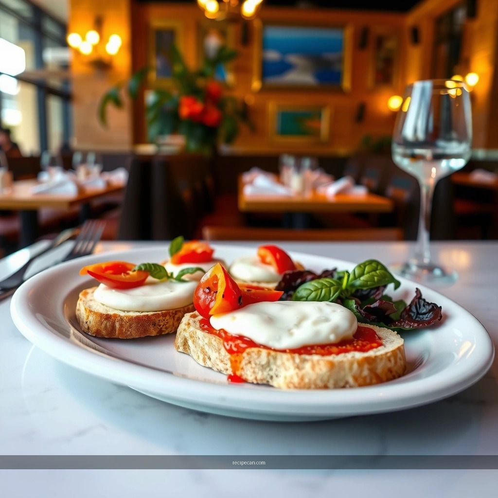 Mozzarella - easy bruschetta recipe with mozzarella