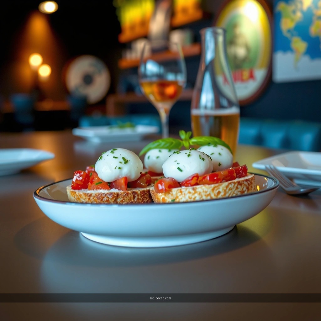Mozzarella Topping - bruschetta recipe with mozzarella