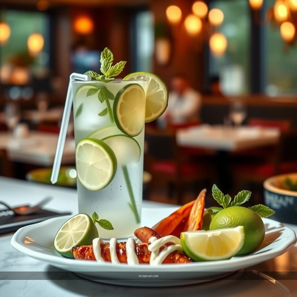 Muddle Lime and Mint - lime mojito recipe