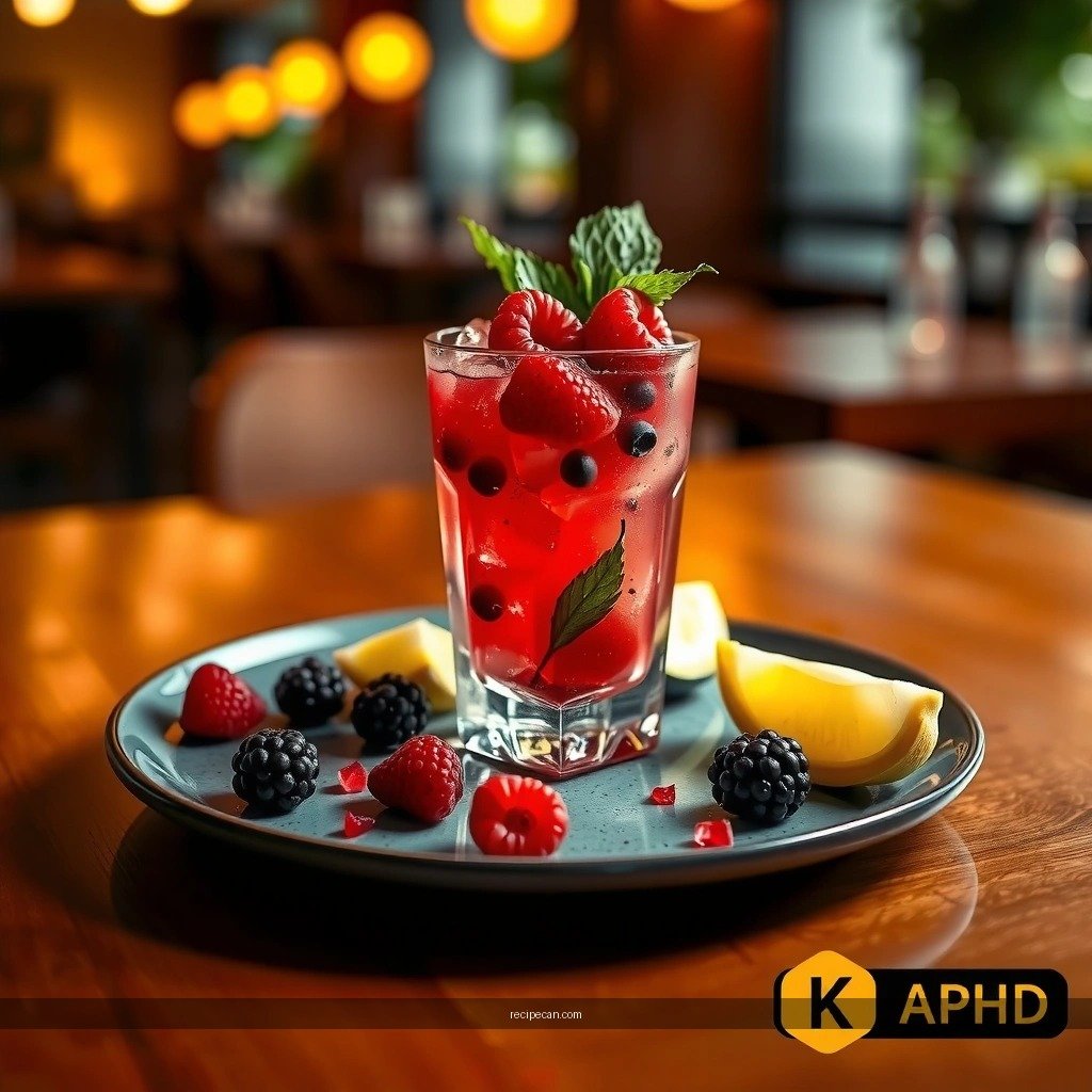 Muddling Berries and Mint - berry mojito cocktail recipe