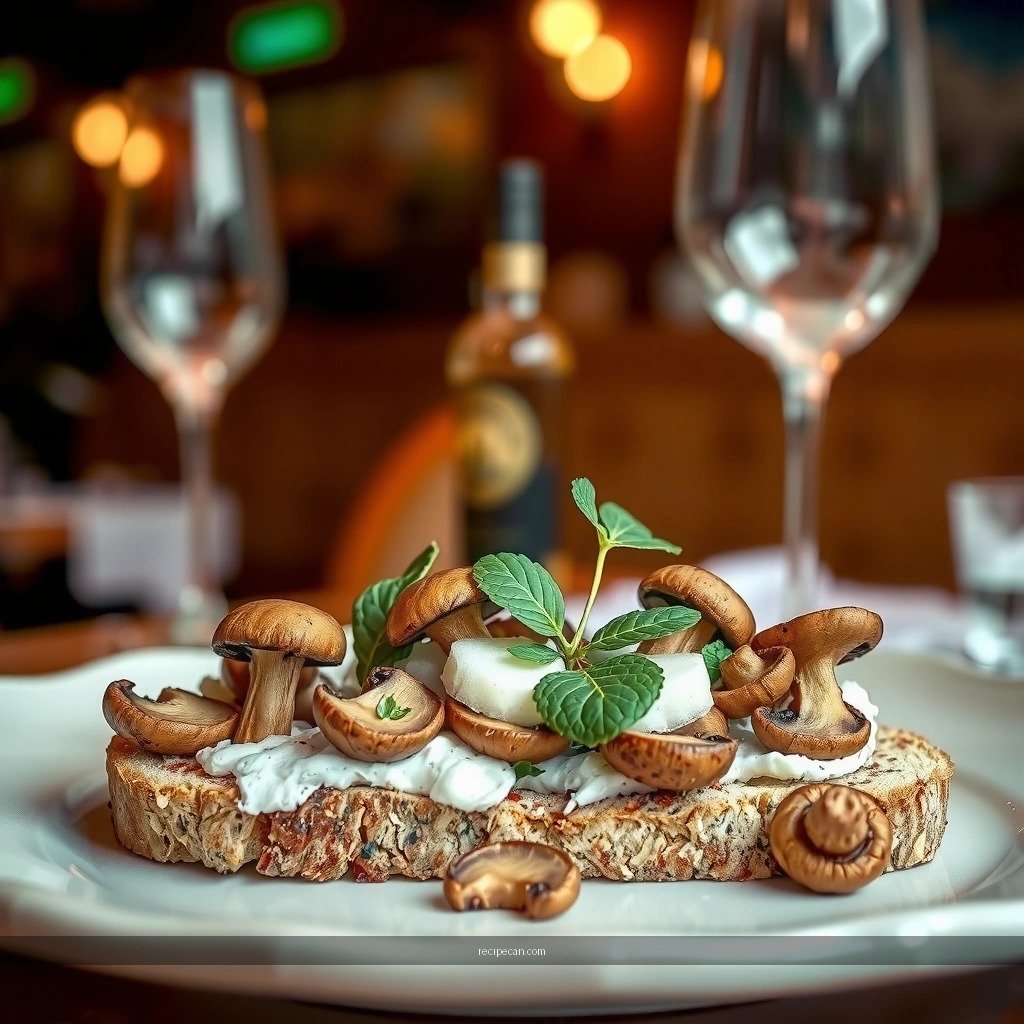 Mushrooms - recipe for mushroom bruschetta