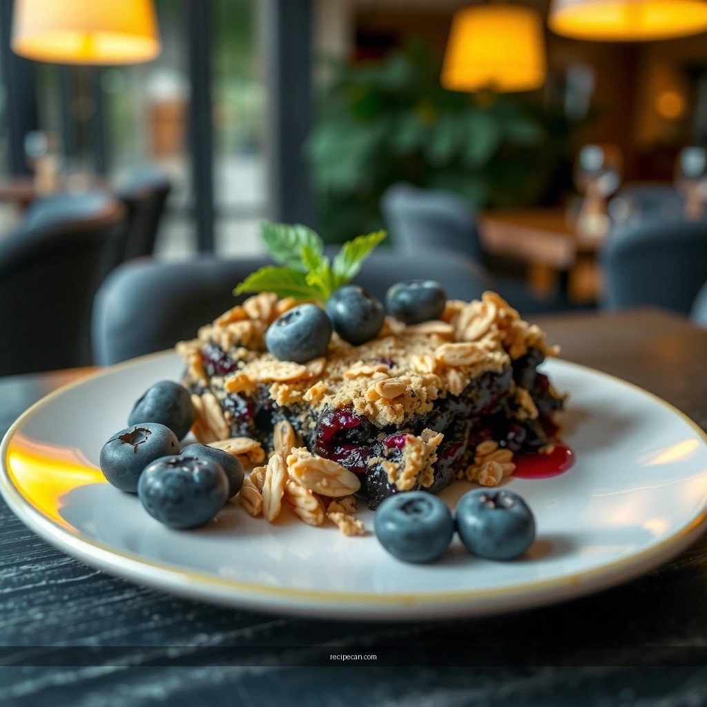 Oat Crumble Topping - blueberry rustic crumble recipe with oats