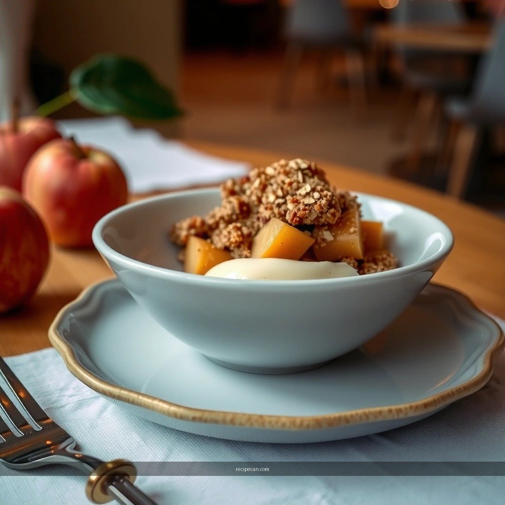 Oat Crumble Topping - apple crumble recipe vegan