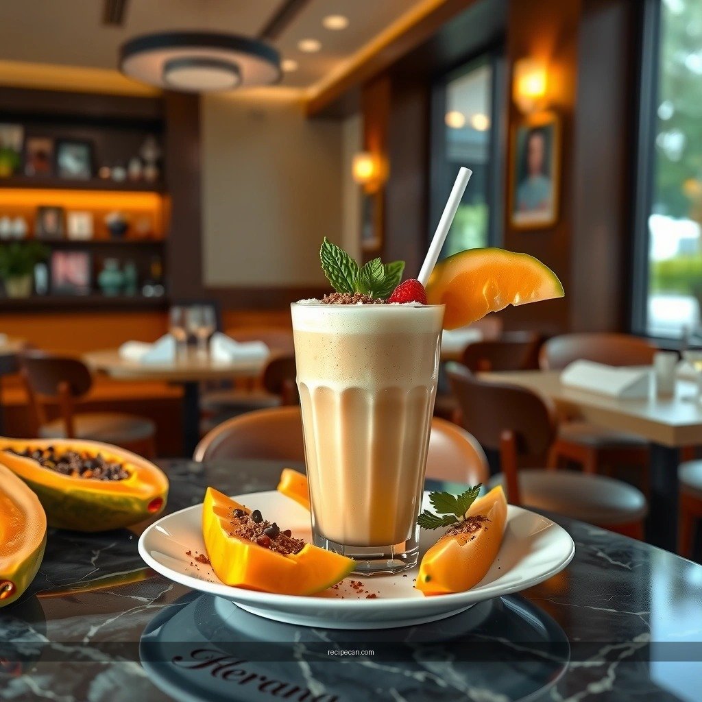 Papaya Milkshake - papaya milkshake recipe