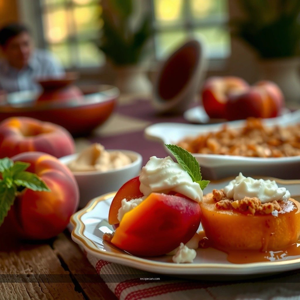 Peach Filling - peach crumble recipe with fresh peaches