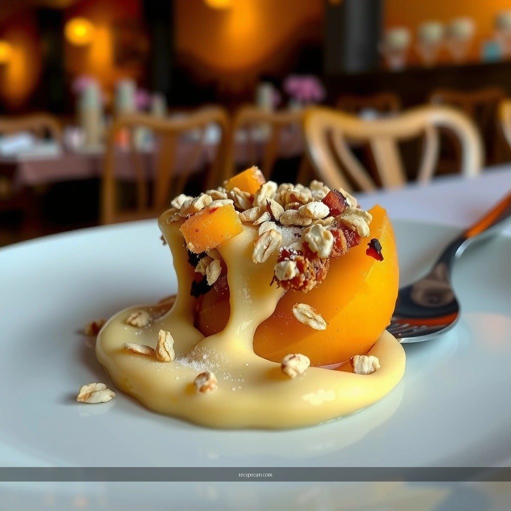 Peach Filling - peach crumble recipe with oats
