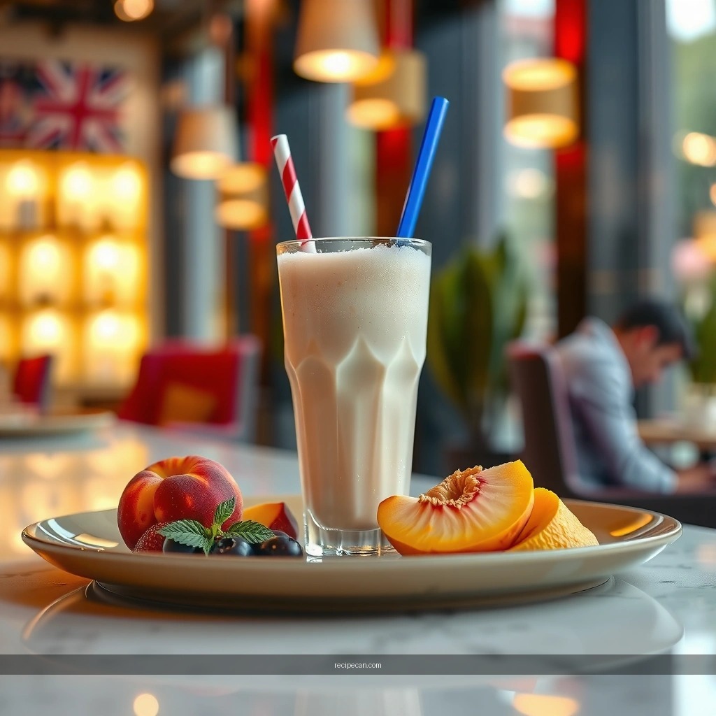 Peach Milkshake - peach milkshake recipe
