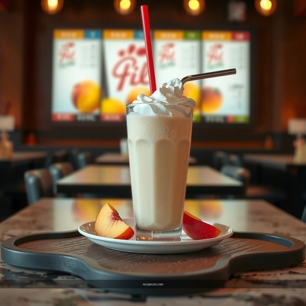 Peach Milkshake - recipe for chick fil a peach milkshake