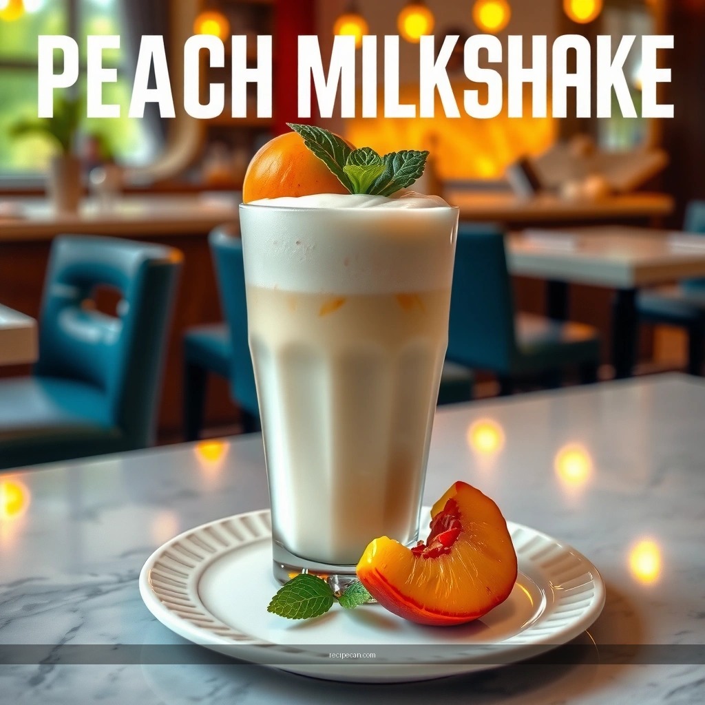 Peach Milkshake - peach milkshake recipe