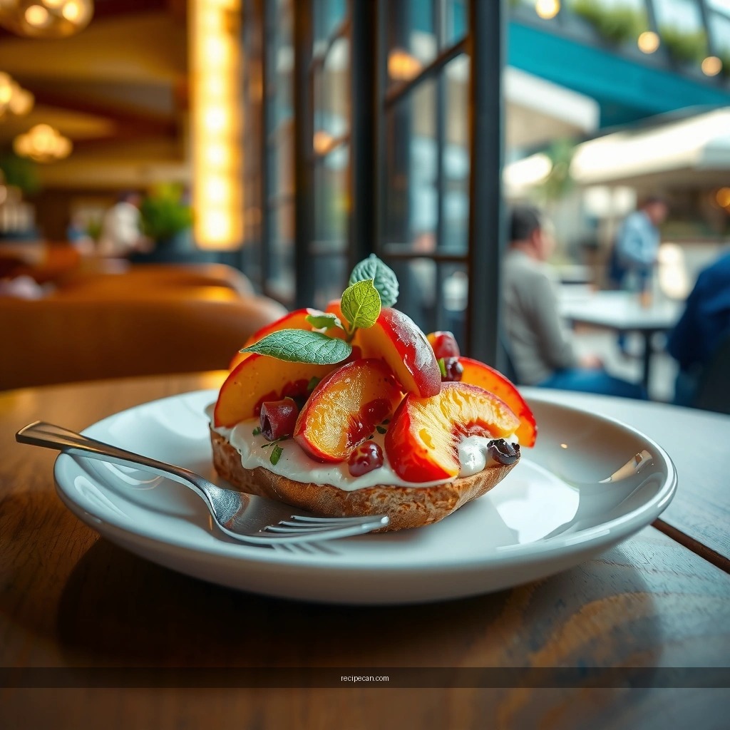 Peaches - peach bruschetta recipe