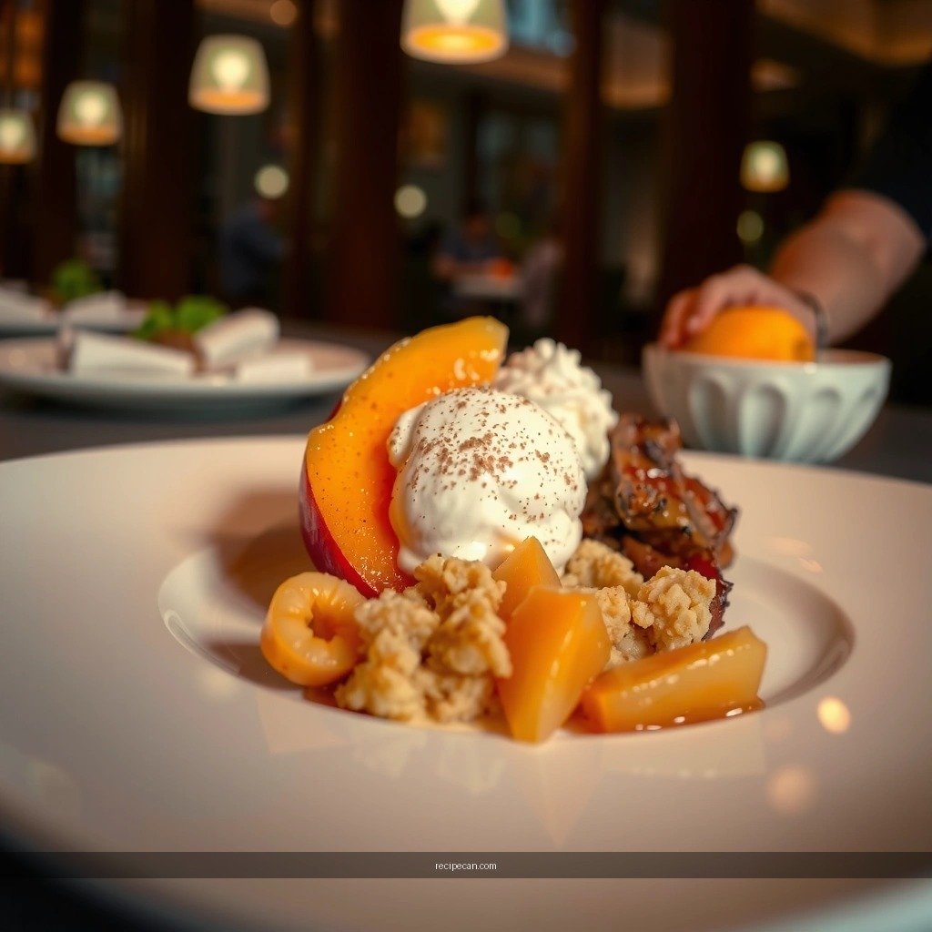 Peaches - peach cobbler crumble recipe