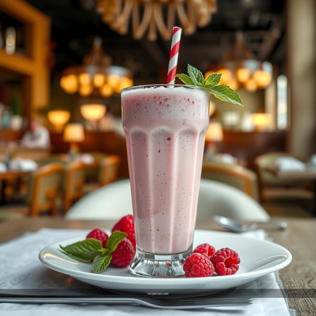 Perfect Thickness - raspberry milkshake recipe