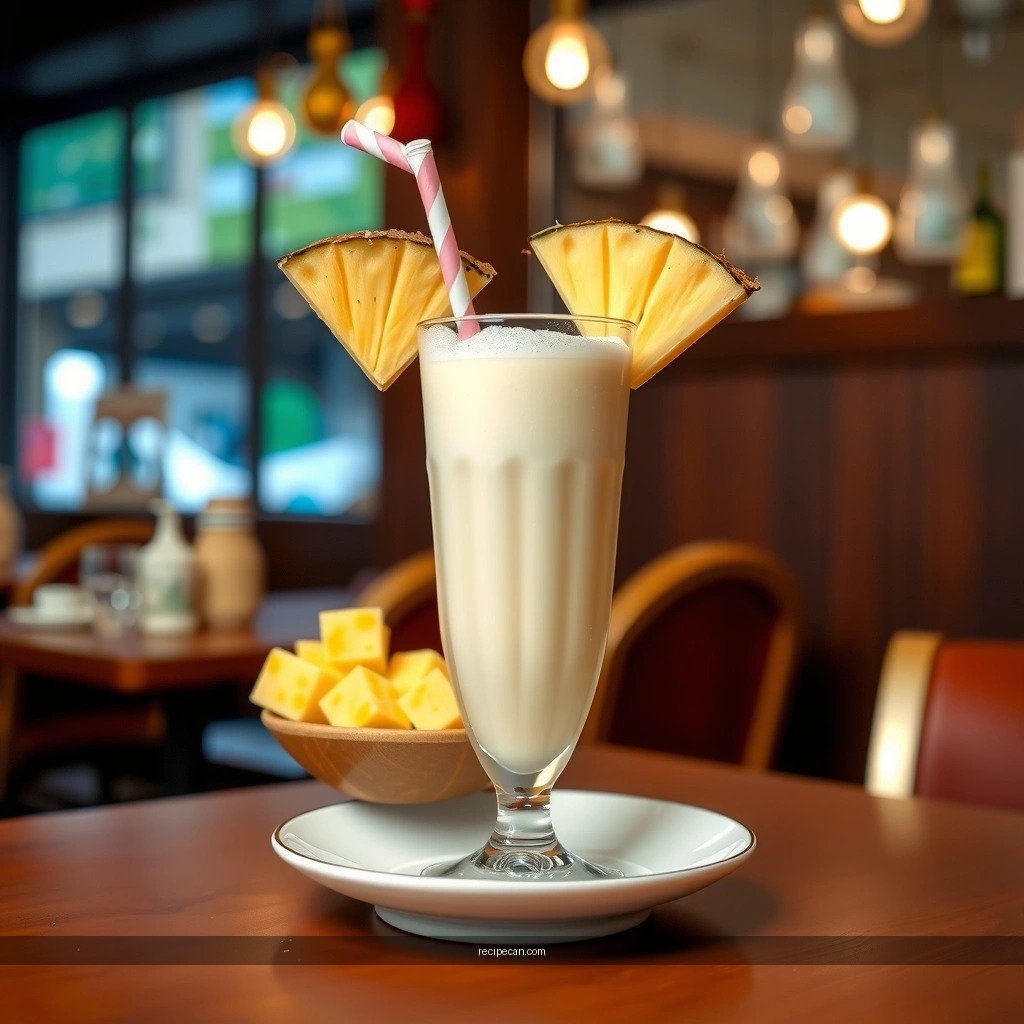 Pineapple Milkshake - recipe for pineapple milkshake