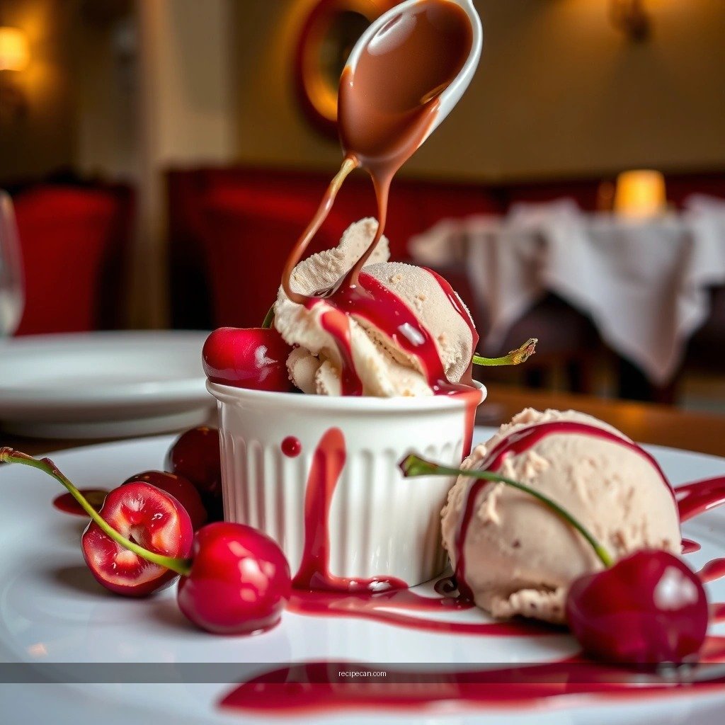 Preparation - cherry chocolate ice cream recipe