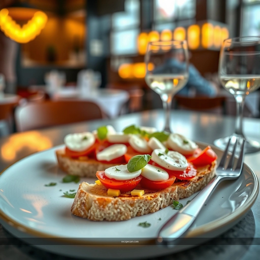 Quick Tomato Topping - easy bruschetta recipe with mozzarella