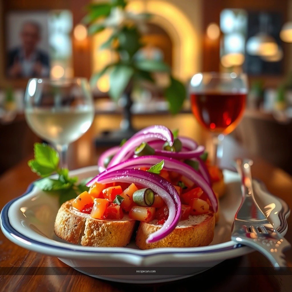 Red Onion Mixture - bruschetta recipe with red onion