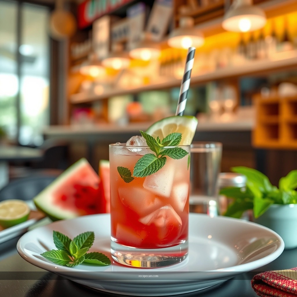 Rum - watermelon mojito recipe