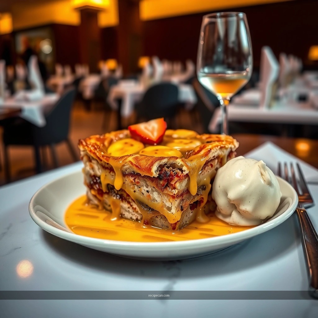 Rum Custard - bread pudding recipe with rum