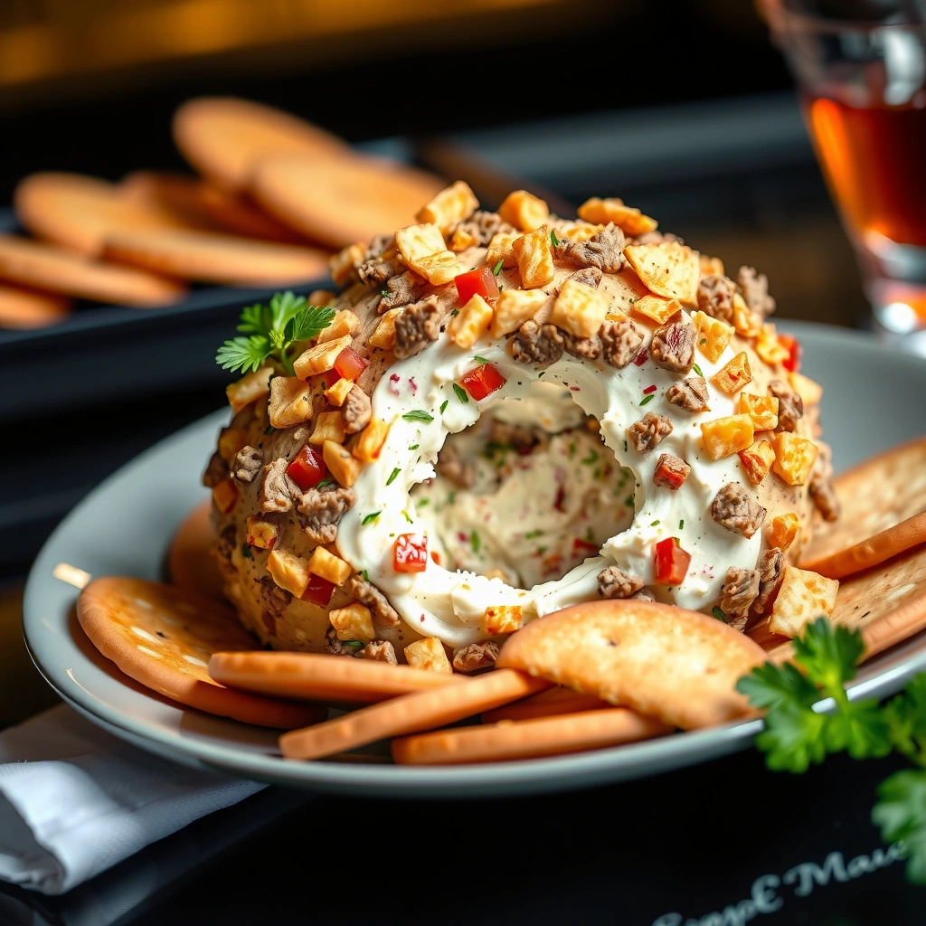 Serving Ideas - chipped beef cheese ball recipe
