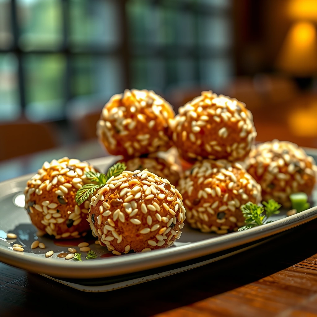 Shape and Fill - sesame balls recipe