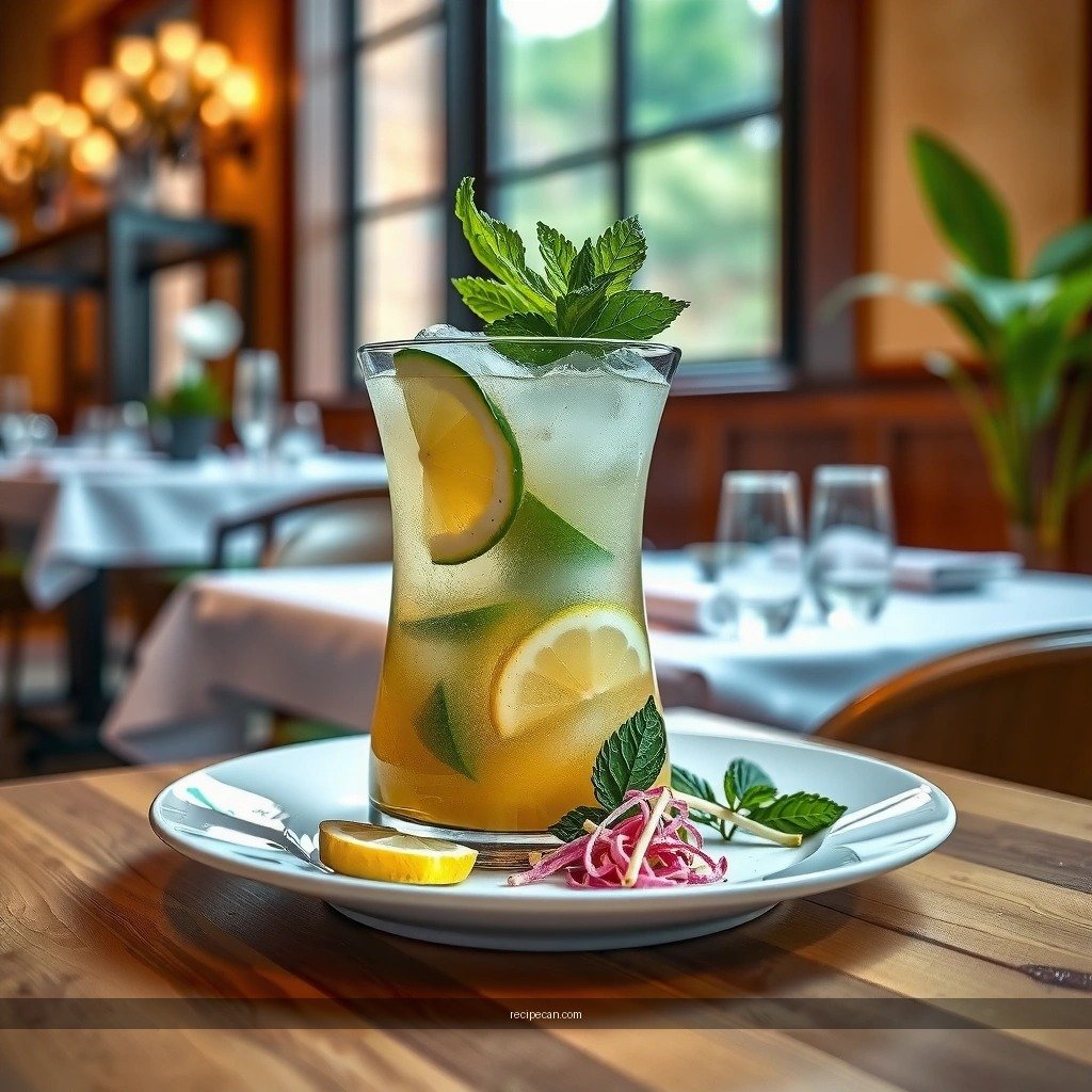 Simple Syrup - mojito pitcher recipe with simple syrup