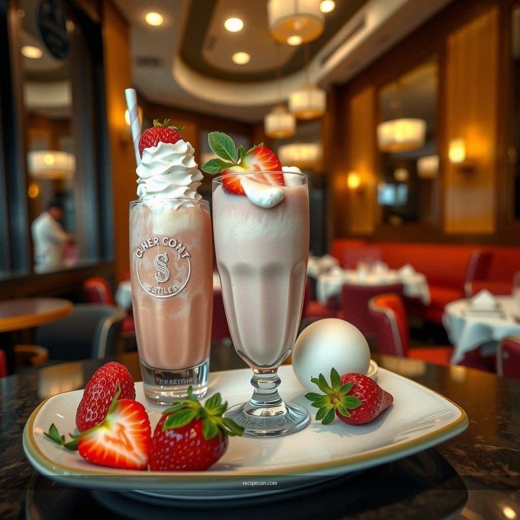 Strawberries - recipe for strawberry milkshake without ice cream