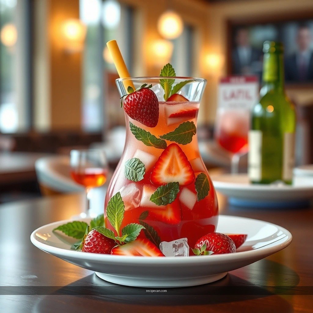 Strawberries and Mint - strawberry mojito pitcher recipe