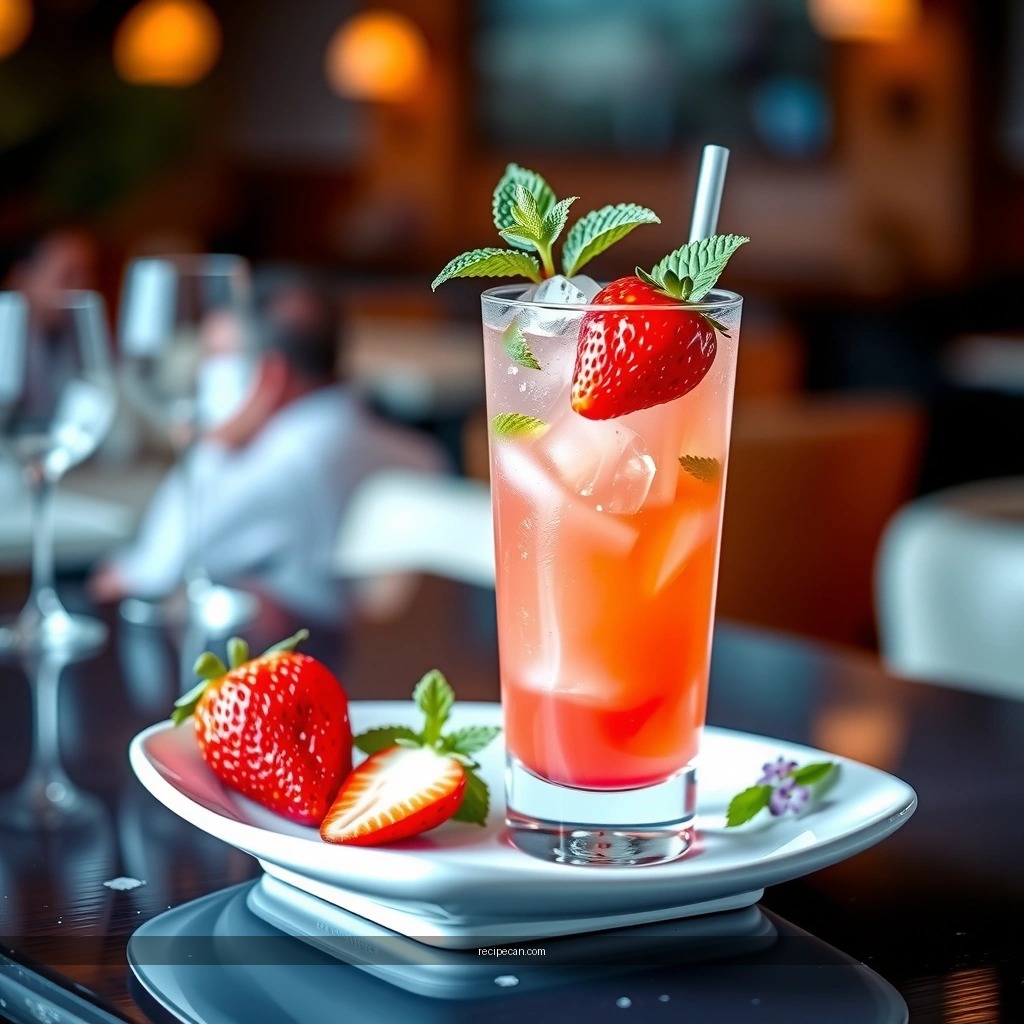 Strawberries and Mint - strawberry mojito cocktail recipe