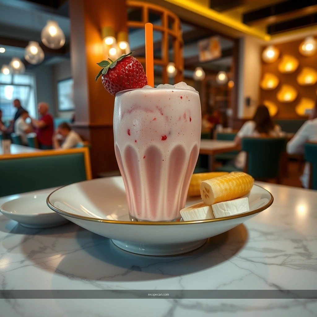 Strawberry Banana Milkshake - strawberry and banana milkshake recipe