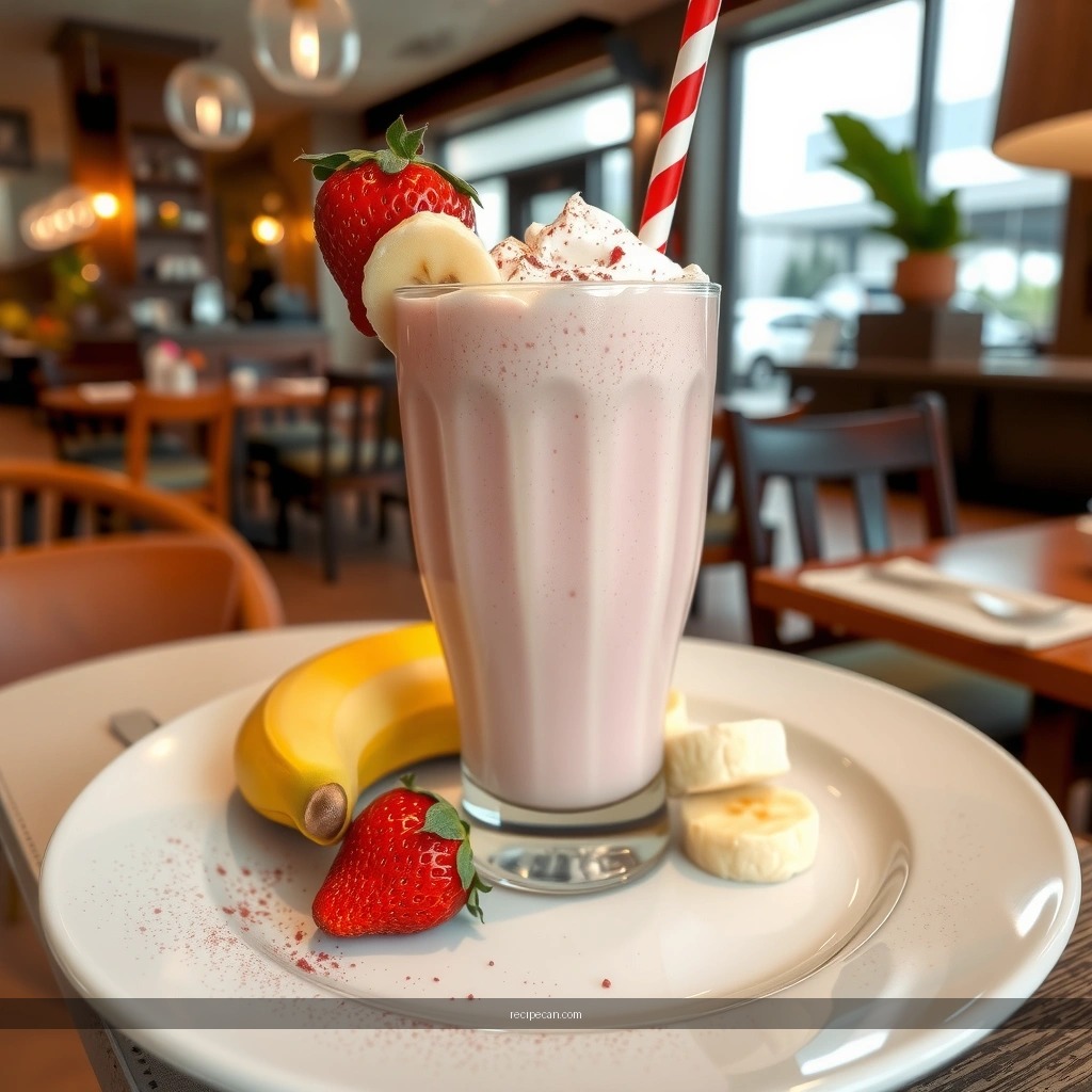 Strawberry Banana Milkshake - strawberry banana milkshake recipe