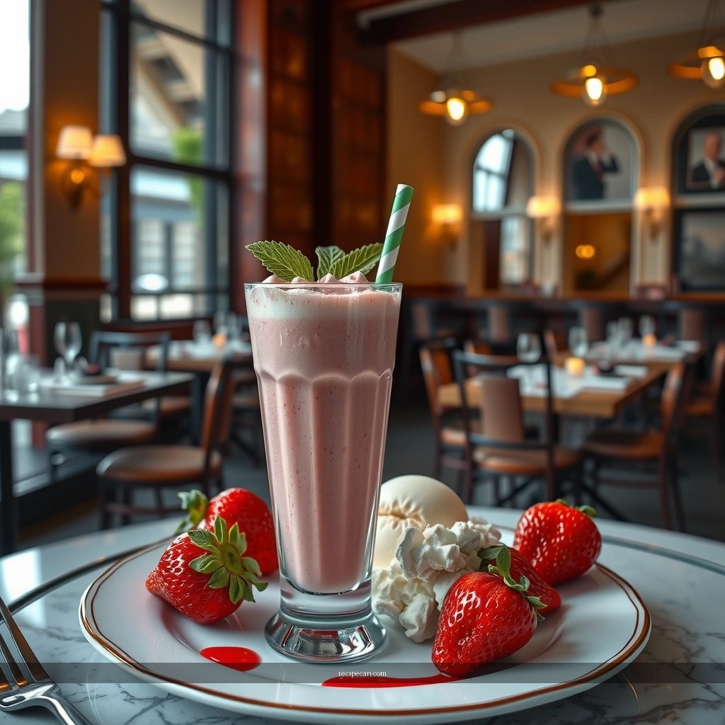 Strawberry Milkshake - strawberry milkshake recipe with ice cream