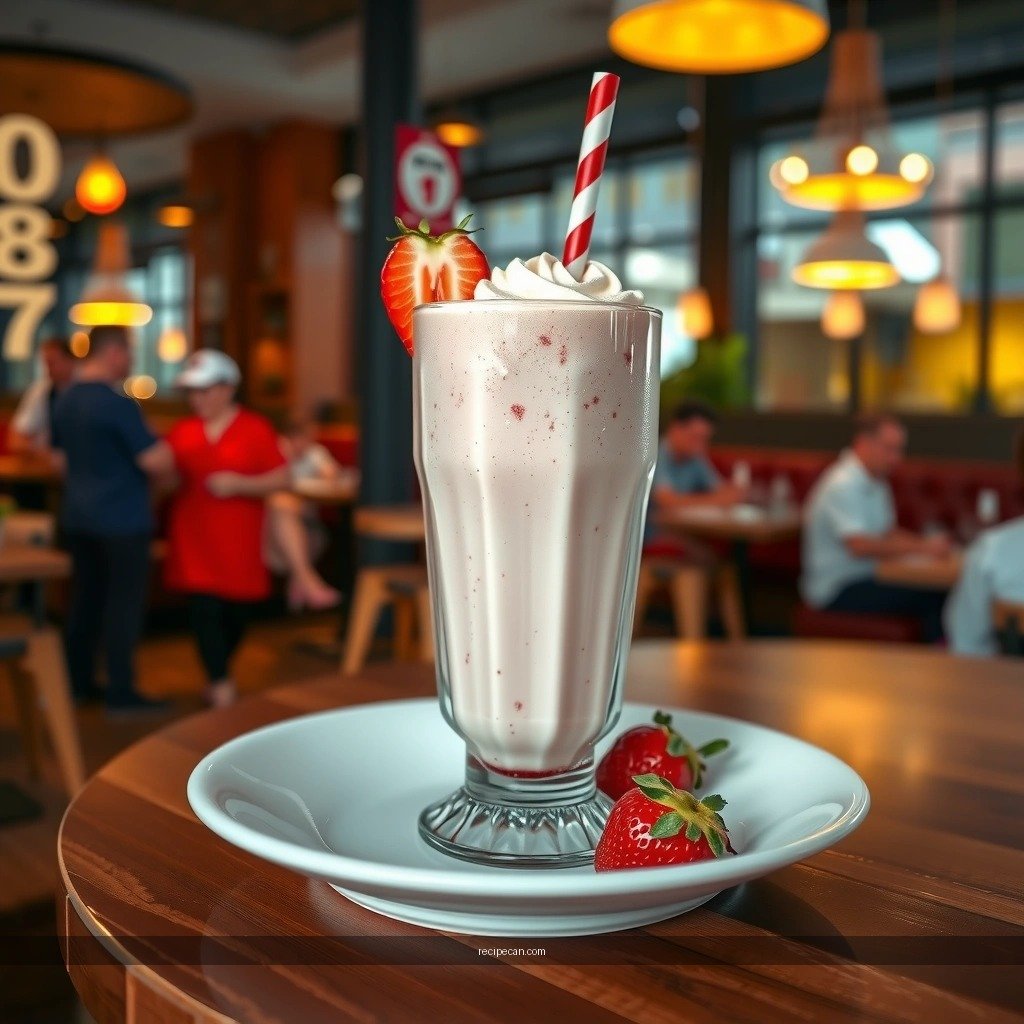 Strawberry Milkshake - recipe for a strawberry milkshake