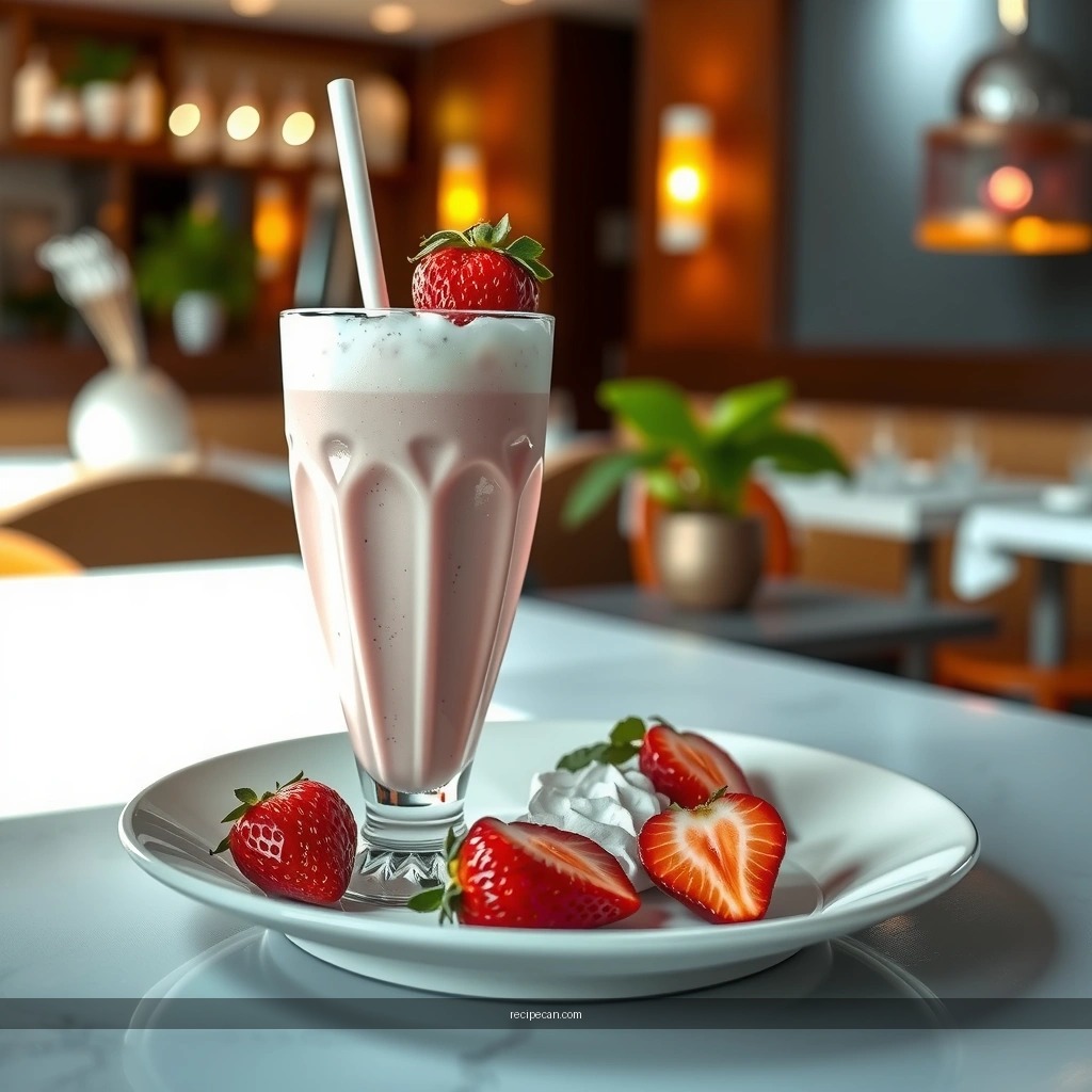 Strawberry Milkshake - strawberry milkshake recipe