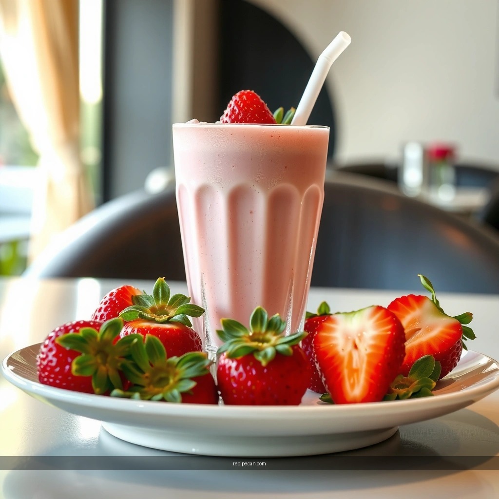 Strawberry Milkshake - milkshake recipes