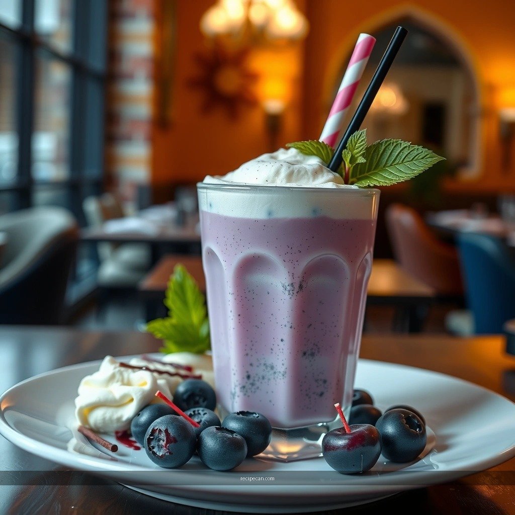 Texture and Flavor - recipe for blueberry milkshake