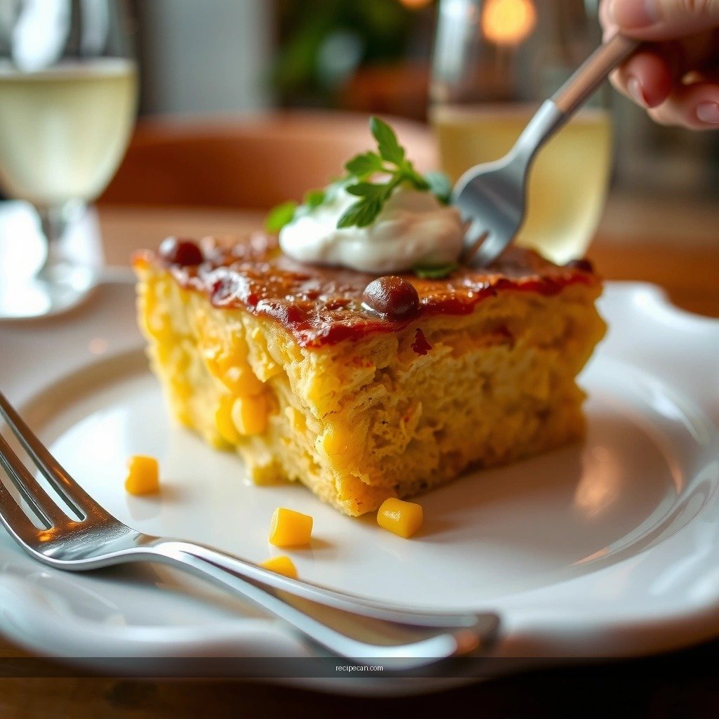 Texture and Flavor - corn bread pudding recipe