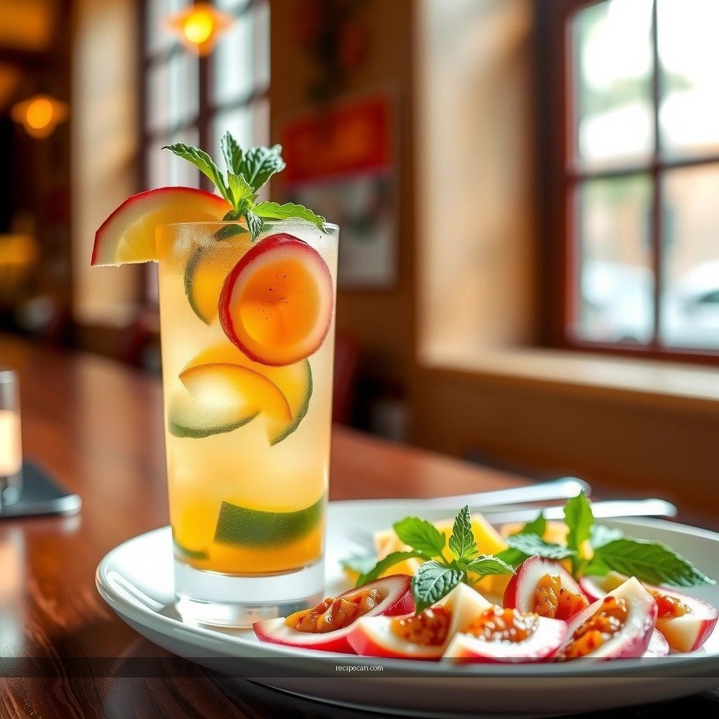 Texture and Taste - passion fruit mojito cocktail recipe
